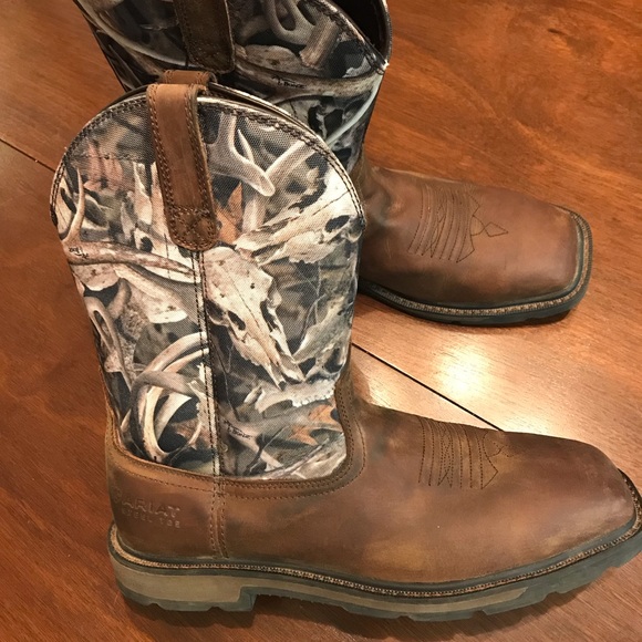 camo steel toe boots